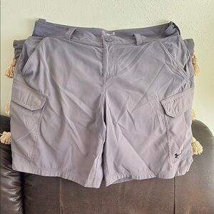 Under Armour Gray Cargo Shorts with Relaxed Fit